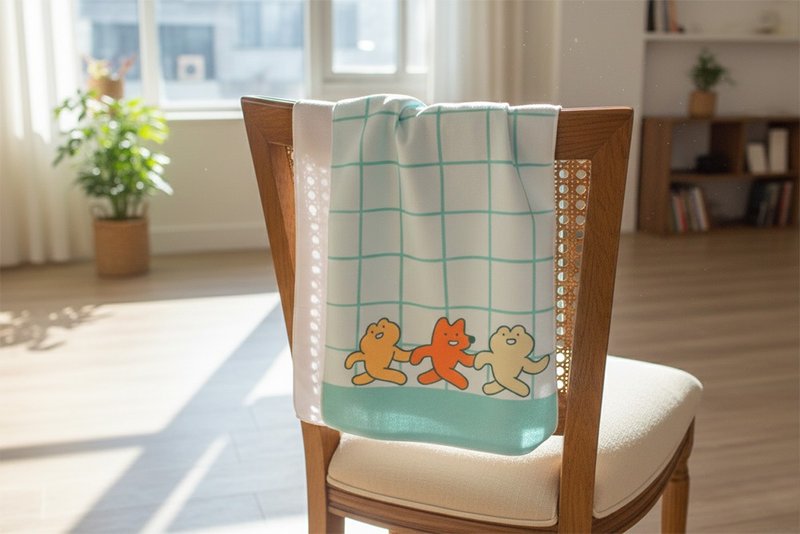 【幸福朵朵 x 呱松蛙蛙】 独家授权 毛巾 洗脸巾 呱松蛙蛙毛巾 - 毛巾浴巾 - 其他人造纤维 蓝色