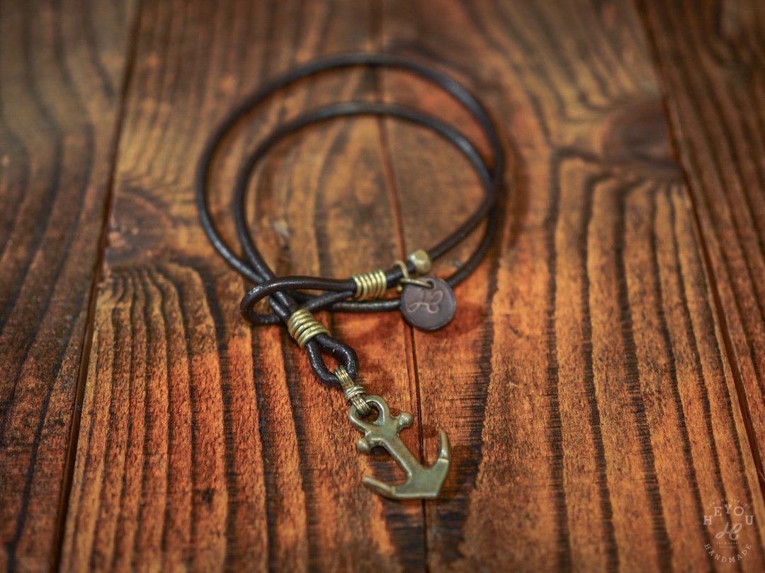 Anchor Wristband-船锚皮手环 - 手链/手环 - 其他材质 多色