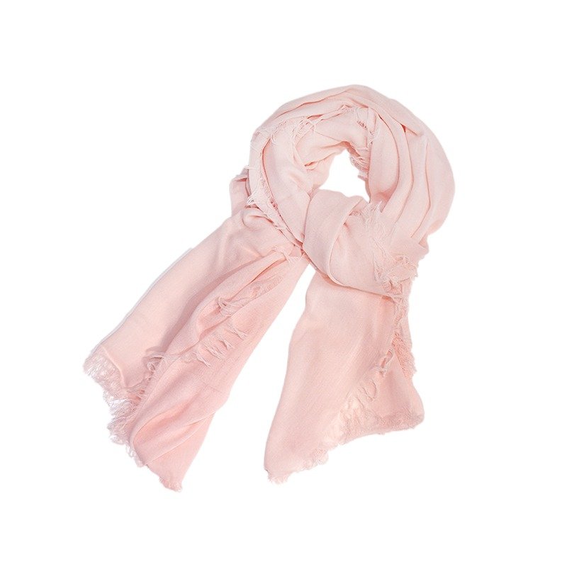 【出清品】愿妳被世界温柔相待 胶原蛋白胜肽美肤丝巾-茜草粉 - 丝巾 - 其他材质 粉红色
