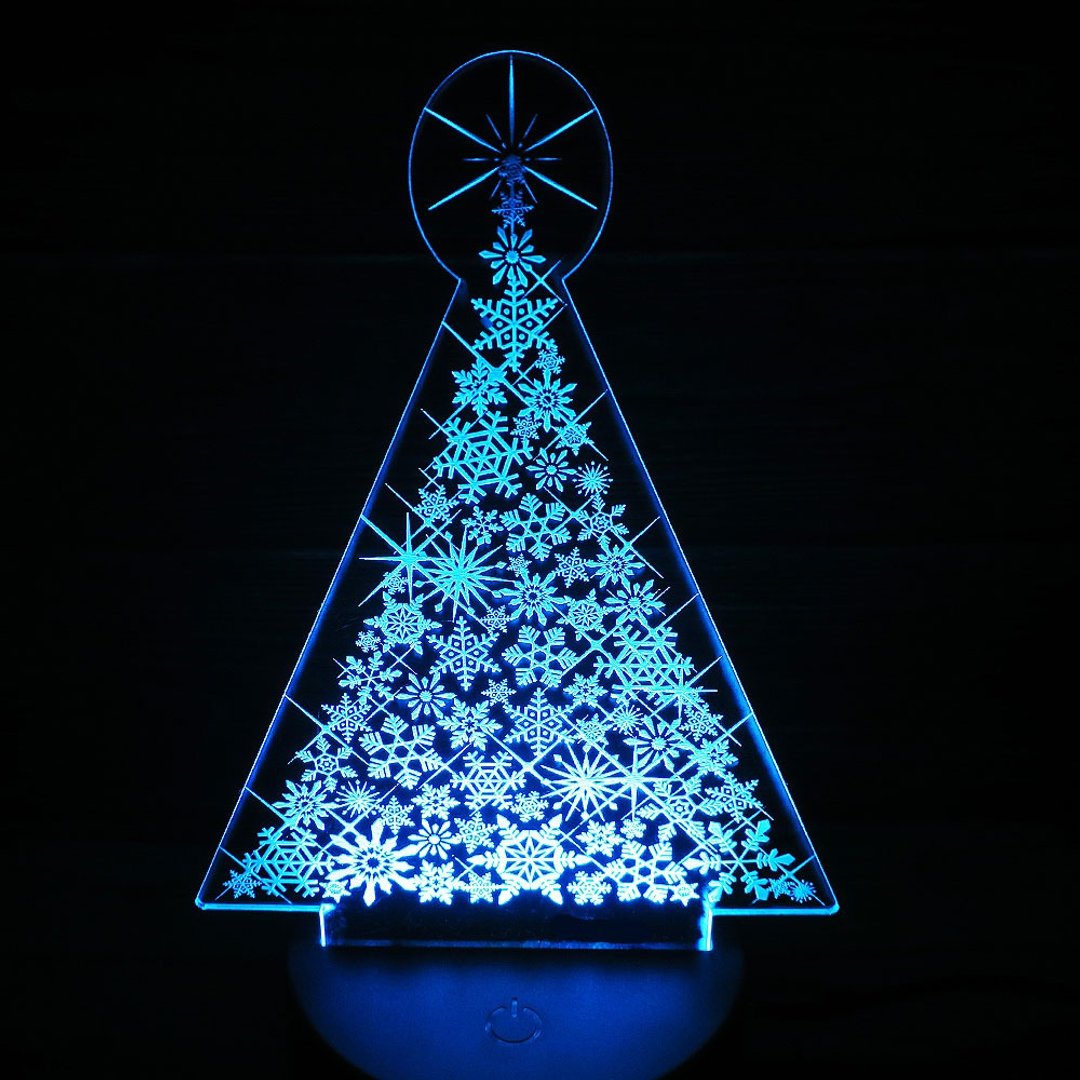 Christmas Tree Snowflake Room Light Set LED Floor Light Set Christmas Gift - 灯具/灯饰 - 其他材质 多色