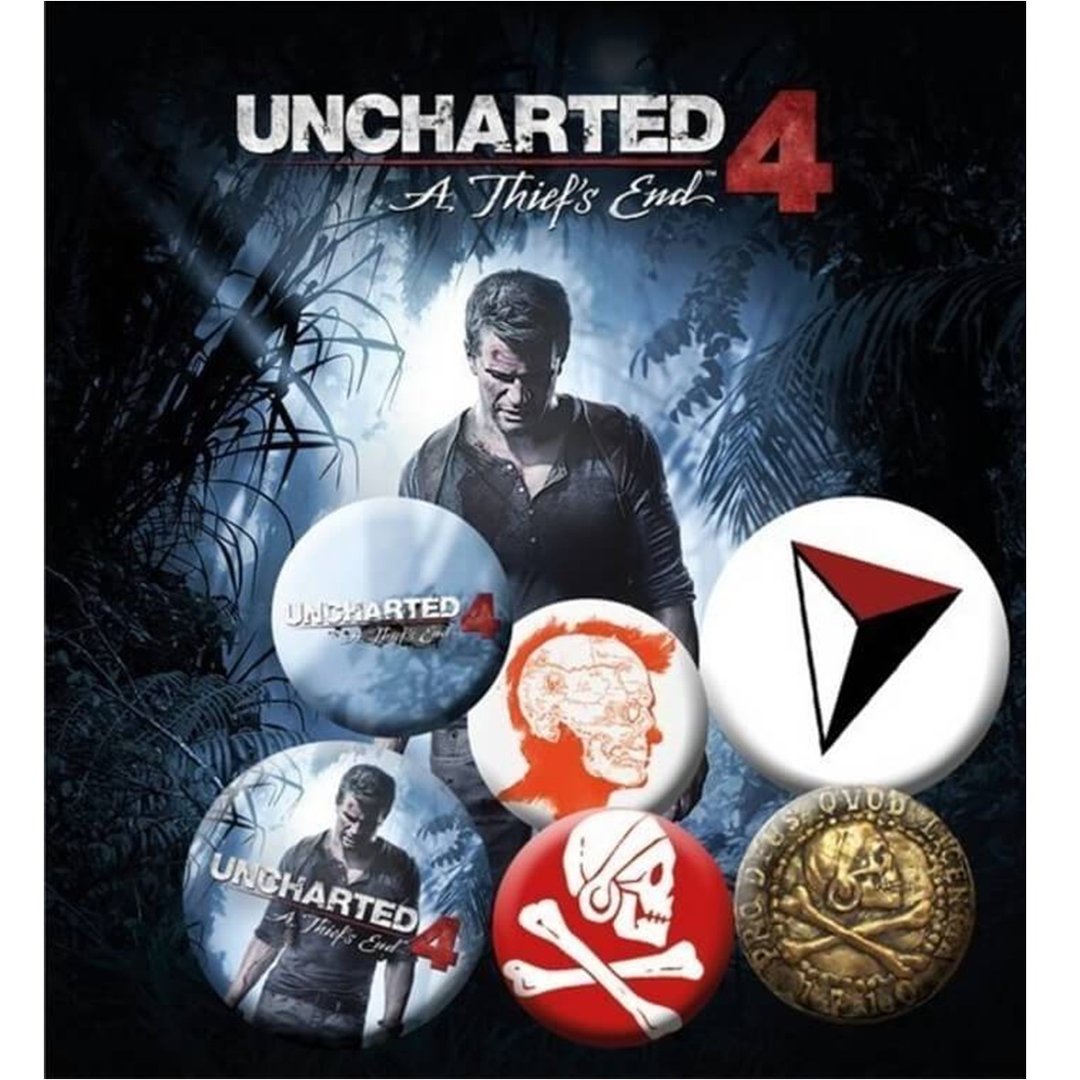 【秘境探险】秘境探险4 UNCHARTED 4 进口徽章组 - 胸针 - 其他材质 多色