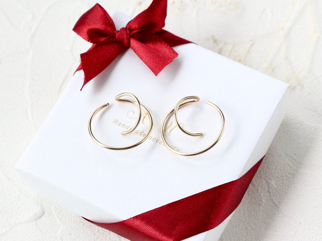 14kgf- multiple ear cuff - 耳环/耳夹 - 其他金属 金色