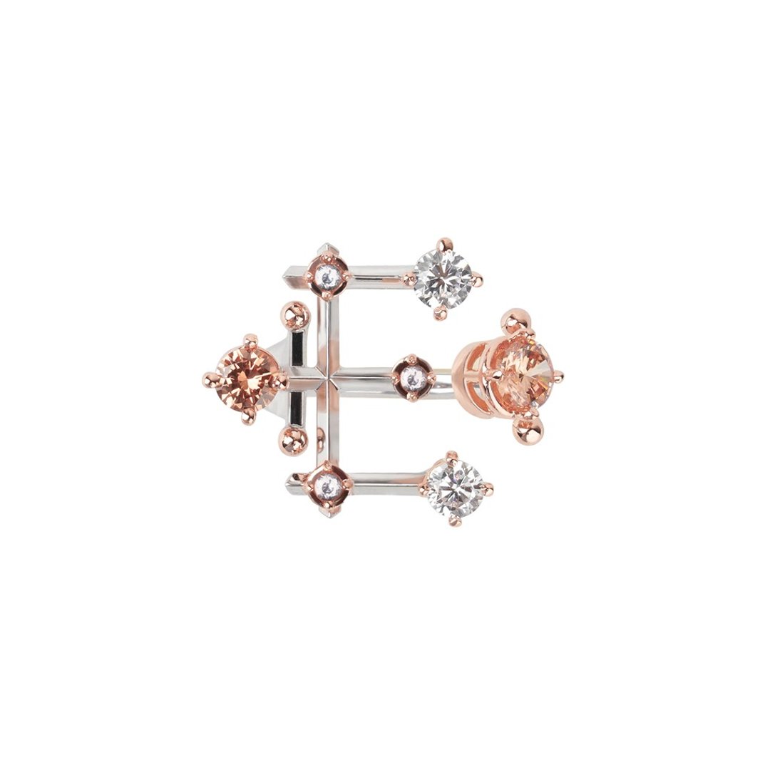 Dallar Jewelry - Alphabet E Ring - 戒指 - 贵金属 橘色