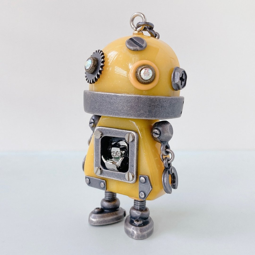 Robot Charm Accessories - 钥匙链/钥匙包 - 塑料 黄色