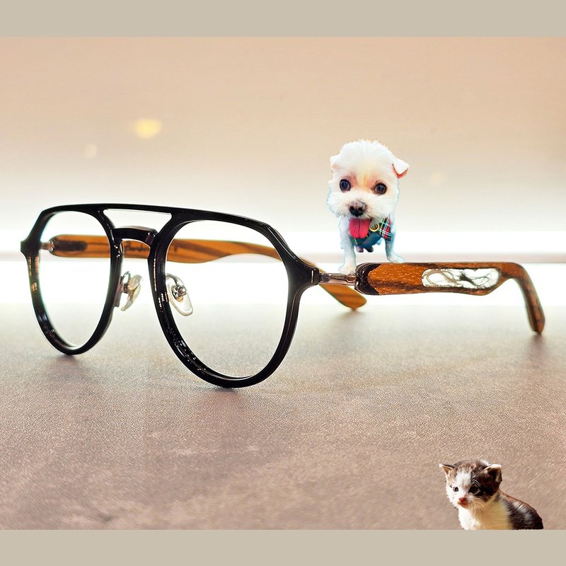 帅镜_鼻梁上的毛孩工艺 (把宠物毛发 溶入手工眼镜) / 款式多色 - 眼镜/眼镜框 - 防水材质 