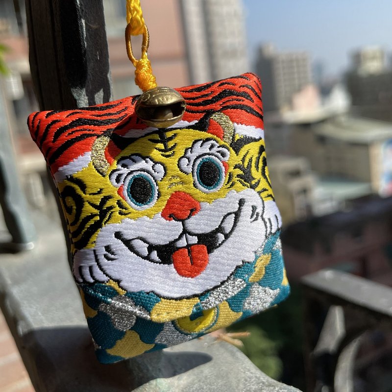 *虎爷公香火袋* 平安符 香包 御守 招财 平安 - 吊饰 - 棉．麻 