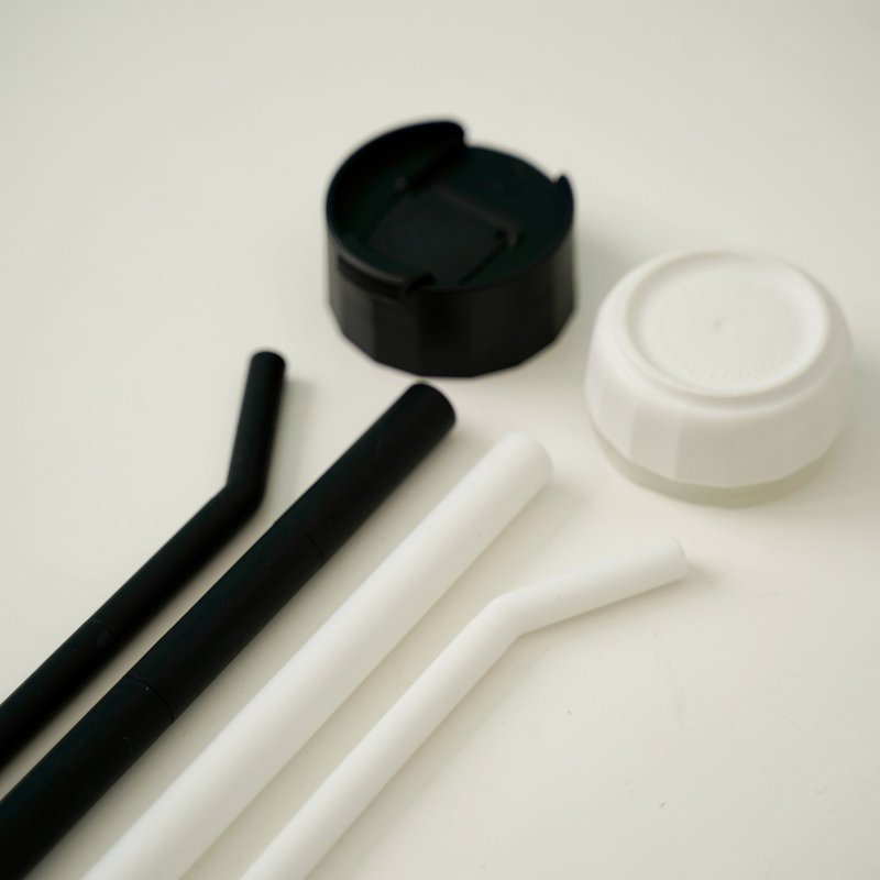 Wattle x 随你PAD积木吸管_粗_黑色 - 环保吸管 - 硅胶 黑色