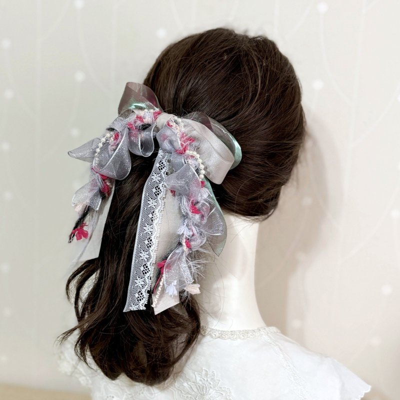 法式编织仙女夹鲨鱼夹香蕉夹 弹夹 相交夹 发圈 马尾夹 发夹 抓夹 - 发饰 - 其他材质 灰色