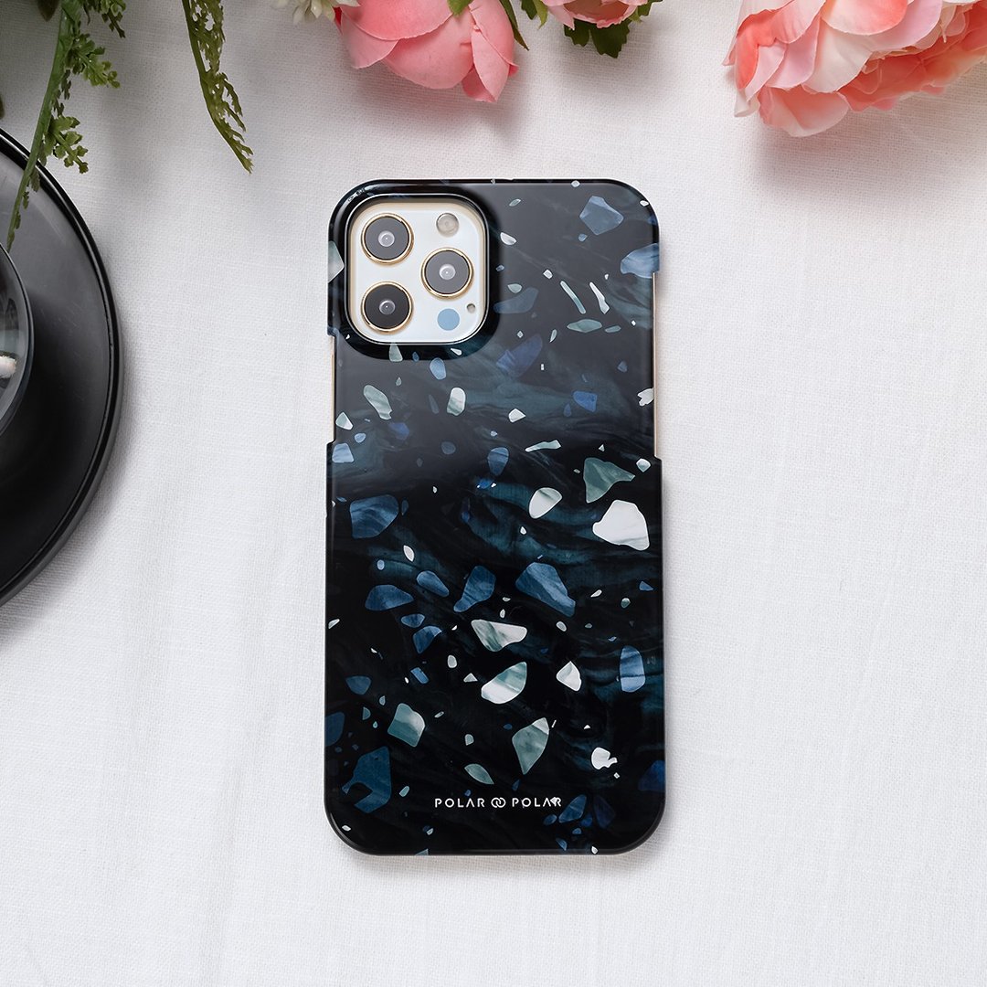 iPhone / Samsung 北欧水磨石 优雅 半包硬壳 手机壳【定制】 - 手机壳/手机套 - 塑料 蓝色