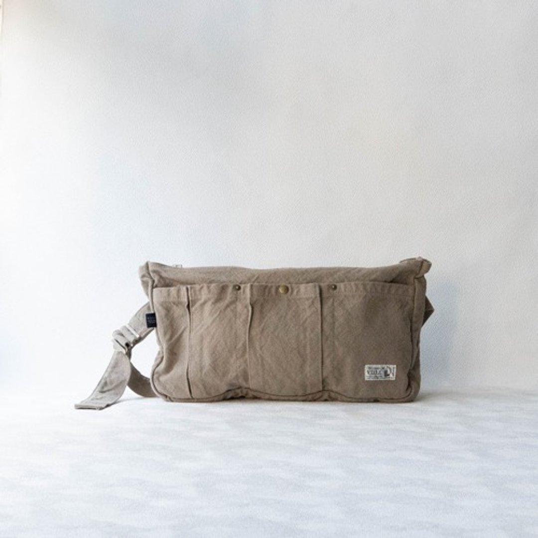 Waist Work Pouch [Beige] (VC-40) - 手提包/手提袋 - 棉．麻 卡其色