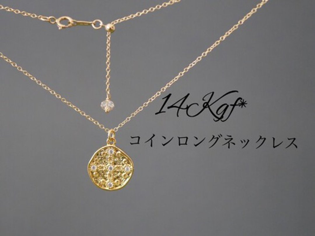 NEW 14kgf 硬币长项链 - 项链 - 其他金属 金色