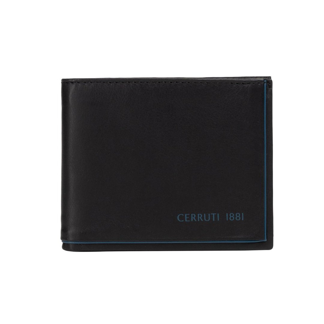 CERRUTI 1881 限量2折 顶级小牛皮6卡皮夹 全新专柜展示品 - 皮夹/钱包 - 真皮 黑色