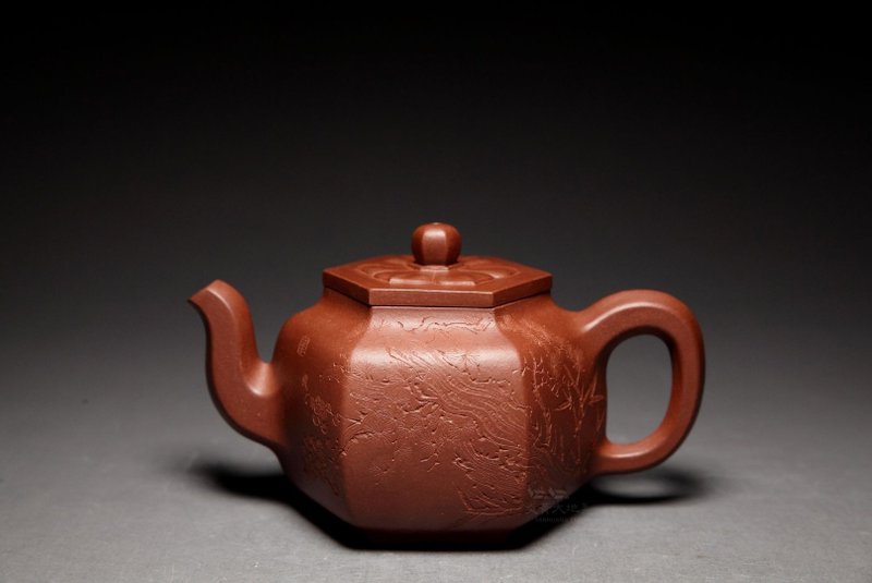 【松竹梅】国家级工艺美术师 沈梓阳 纯手工制壶 国家级高级工艺 - 茶具/茶杯 - 陶 咖啡色