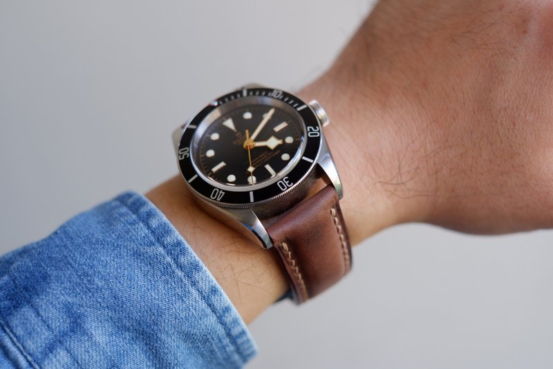 雾褐牛革 Isaac手工表带 - 表带 - 真皮 咖啡色