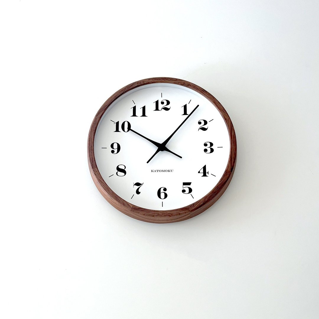 KATOMOKU muku clock 12 核桃 (km-98WA) 挂钟 日本制造 - 时钟/闹钟 - 木头 咖啡色