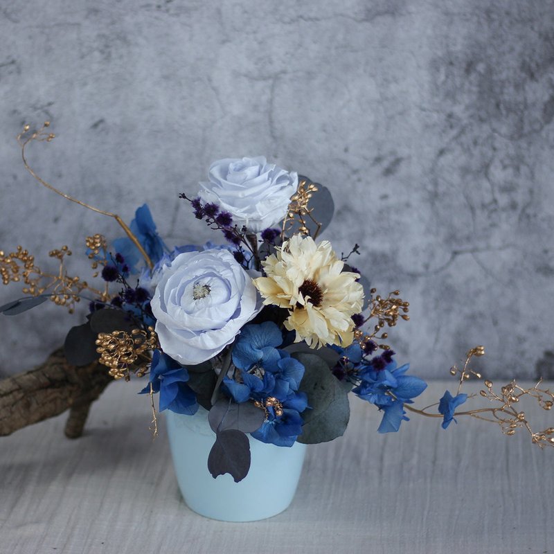 永生花桌花盆花/微凉 桌花/定制不凋花花礼/干燥花/居家装饰 - 干燥花/捧花 - 植物．花 多色