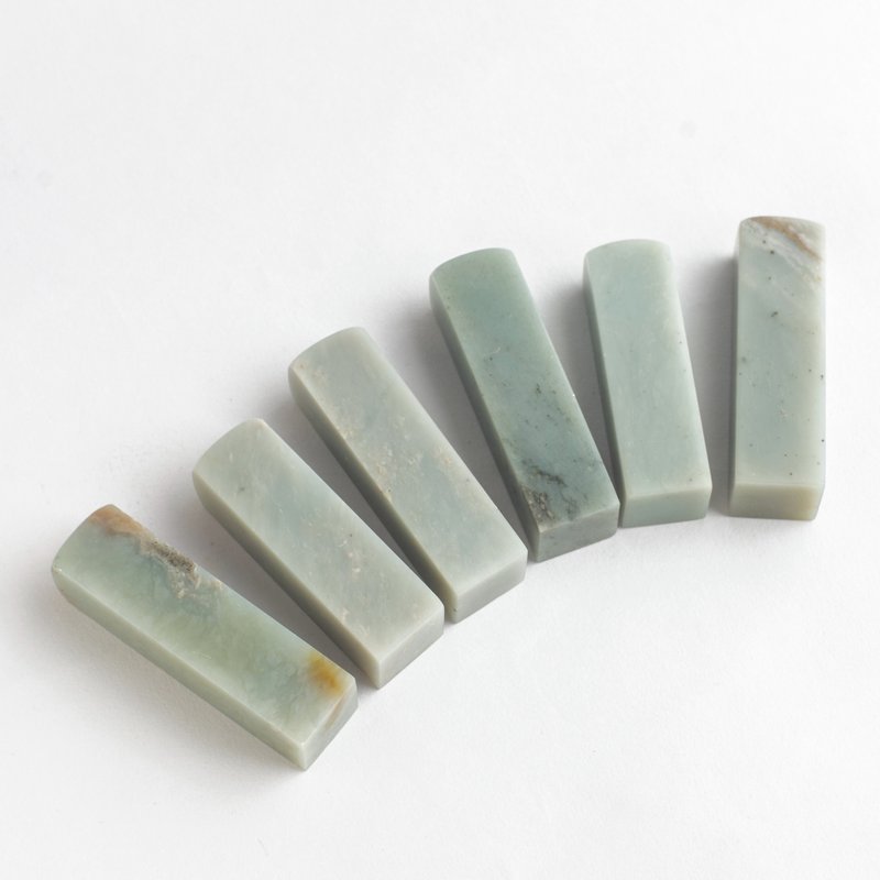 刻在你心底的名字 / 宝泥斋纯手作印鉴章 - 菲岛绿 - 印章/印台 - 石头 蓝色