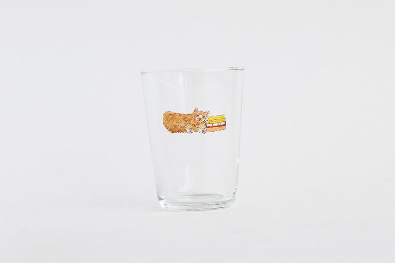 【+t企划】猫狗杯-橘猫 阿良 - 玻璃杯 - 玻璃 透明