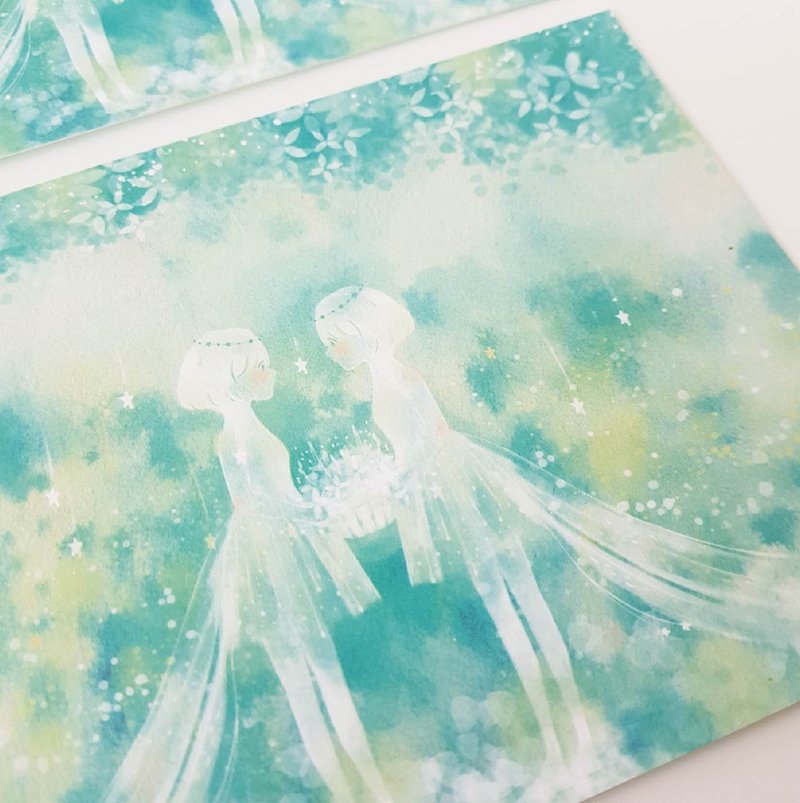 梦间展 明信片 单张选购 - 卡片/明信片 - 纸 绿色