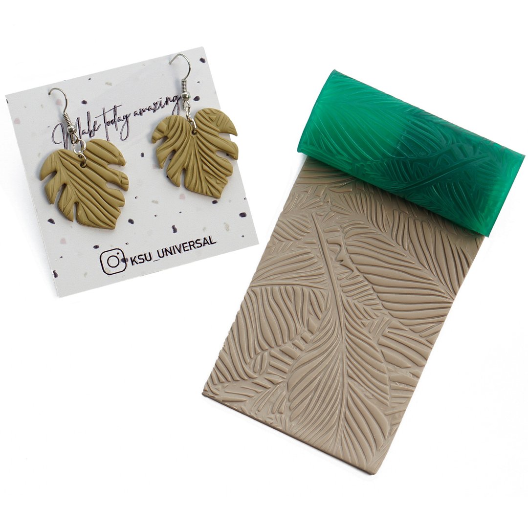 Texture Roller N10. texture plants.  texture leaves Polymer Clay Tools. - 零件/散装材料/工具 - 树脂 