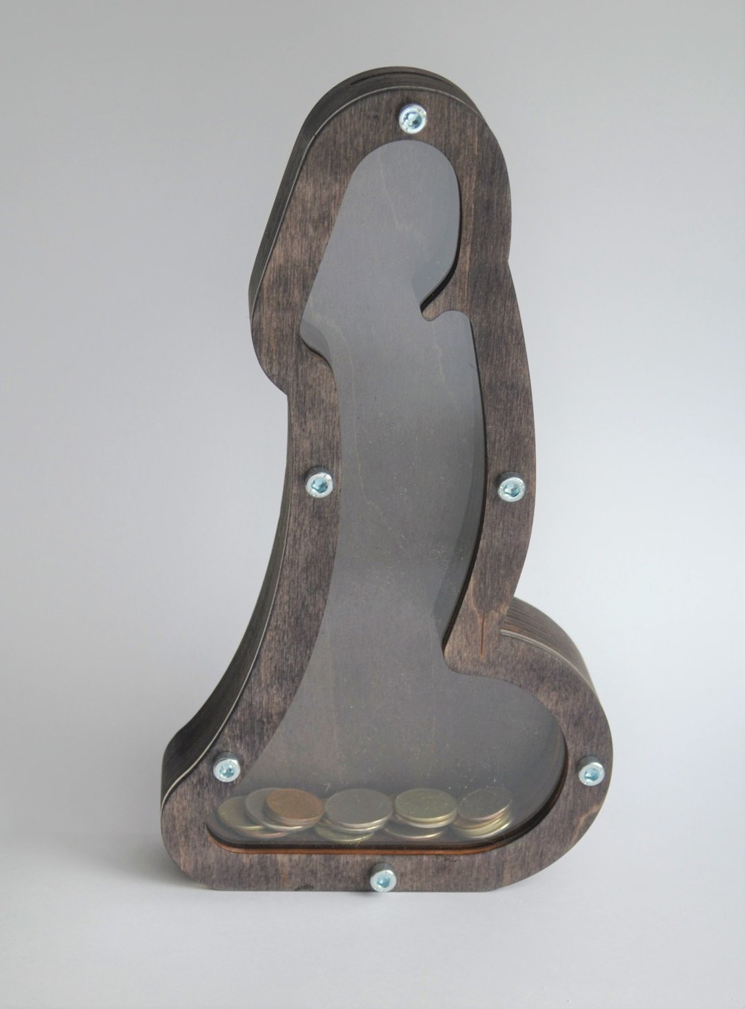 Adult piggy bank PENIS #2 Funny home decor Wood phallus dick sex - 储蓄罐 - 木头 