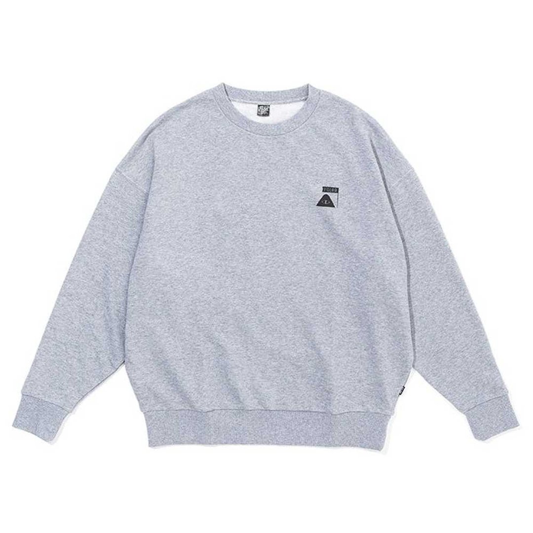 日本限定 POLER SUMMIT CREW 厚宽版大学TEE 休闲上衣 灰 - 中性连帽卫衣/T 恤 - 其他材质 