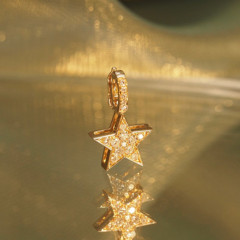 18K金巨星项链18K Gold Super Star Necklace (removable clip) - 项链 - 贵金属 