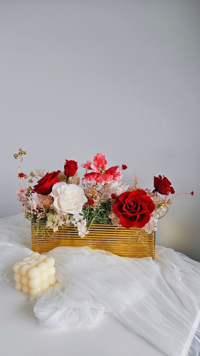 【日本永生花】盆花 可定制化 开幕送礼 生日礼物 乔迁贺礼 - 干燥花/捧花 - 植物．花 