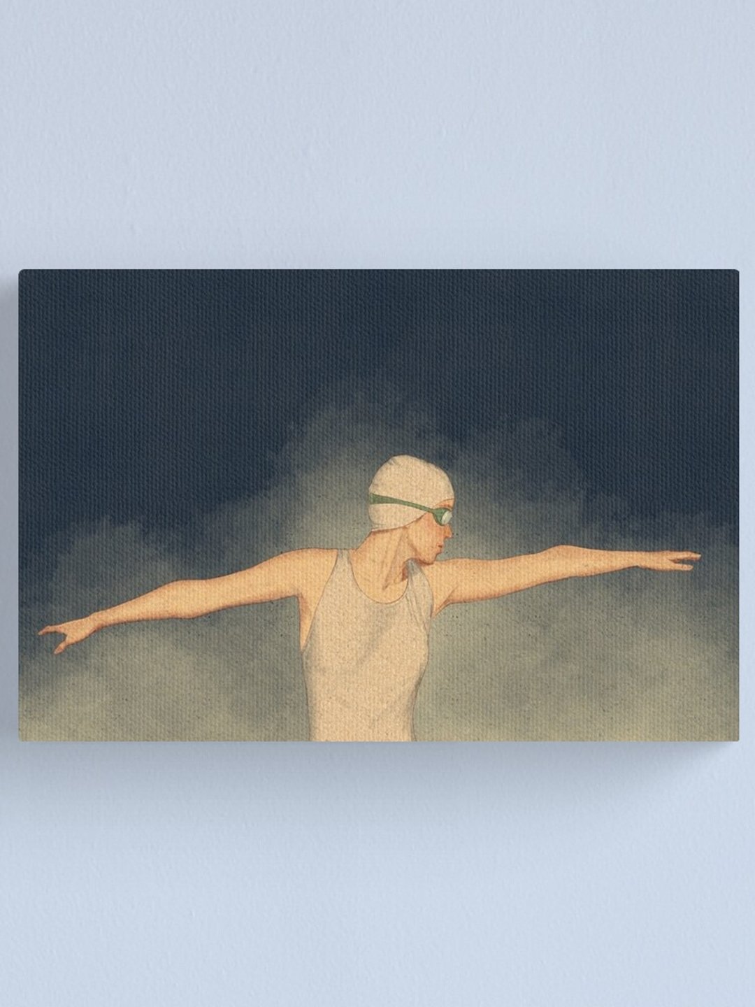 Printable wall art, downloadable print, swimmer poster, phone wallpaper, JPGfile - 电子手绘真人画像/绘画/插画 - 其他材质 