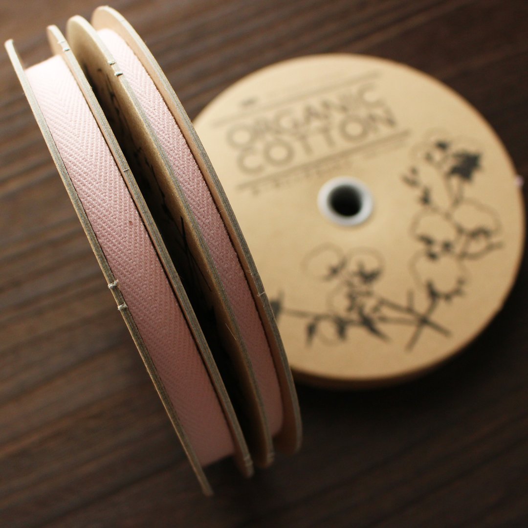 No,1201/#06 Organic Cottone Tape |  Twill ribbon | woven in Japan  |sold by 20m - 编织/刺绣/羊毛毡/裁缝 - 棉 粉红色