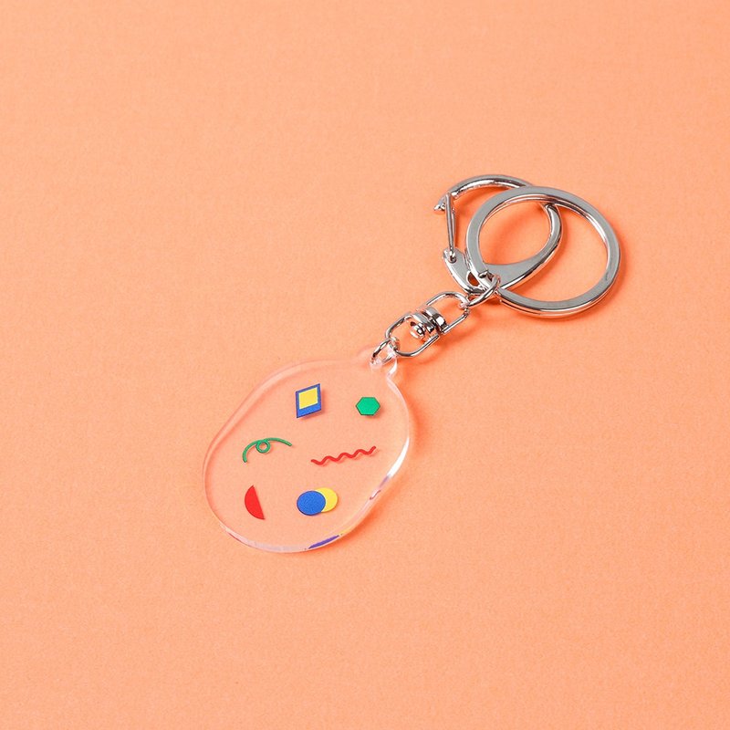 几何图形 吊饰 压克力 钥匙圈 - 钥匙链/钥匙包 - 压克力 透明