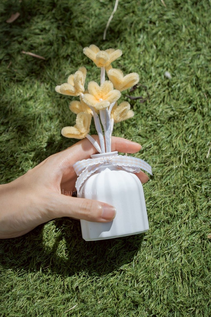 【可定制】毛根花 扩香石 盆栽 花艺香氛 - 香薰/精油/线香 - 其他材质 