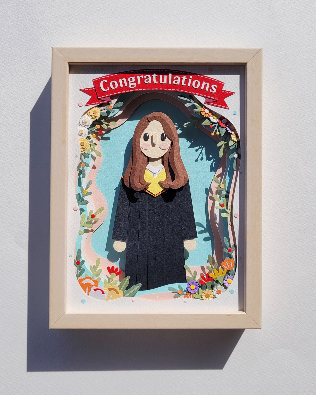 Layered custom papercut frame: graduation theme. - 画框/相框 - 纸 