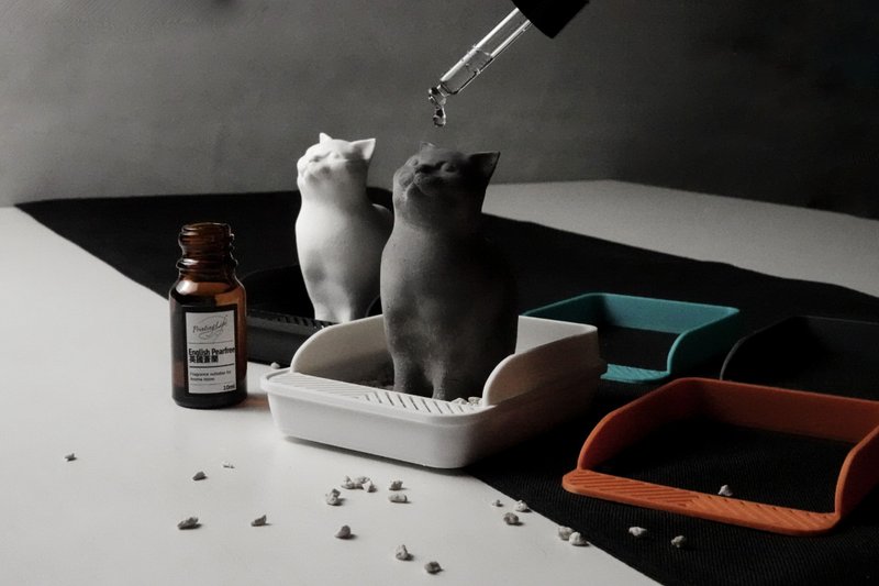 PRINTING LIFE / POOPCAT 猫 扩香石 香氛 送礼 中秋节 中秋礼盒 - 香薰/精油/线香 - 水泥 