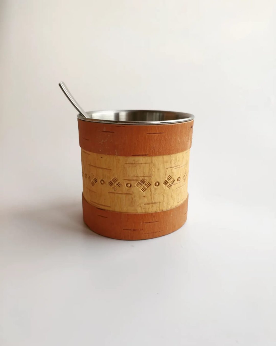 Birch bark mug, Coffee Mug - 调味罐/酱料瓶 - 木头 