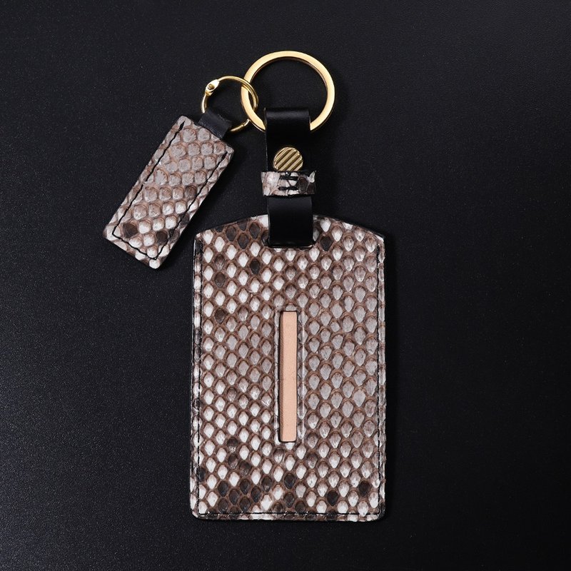 【疯匠】手工订制For Tesla特斯拉车钥匙套 进口芒蛇眼镜蛇鳄鱼皮 - 钥匙链/钥匙包 - 真皮 