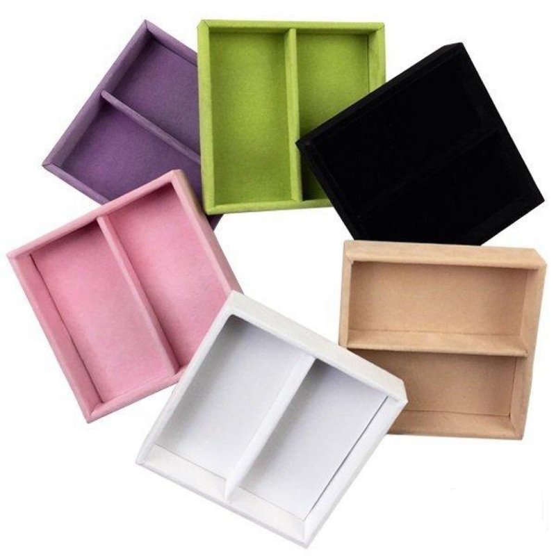Tray accessory case 2 squares 6 color - 收纳用品 - 棉．麻 紫色