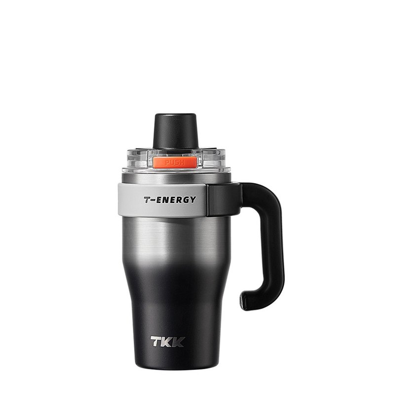 【TKK】T-One 弹盖冰坝杯 316不锈钢x陶瓷喷涂 800ML-银黑影 - 保温瓶/保温杯 - 不锈钢 多色