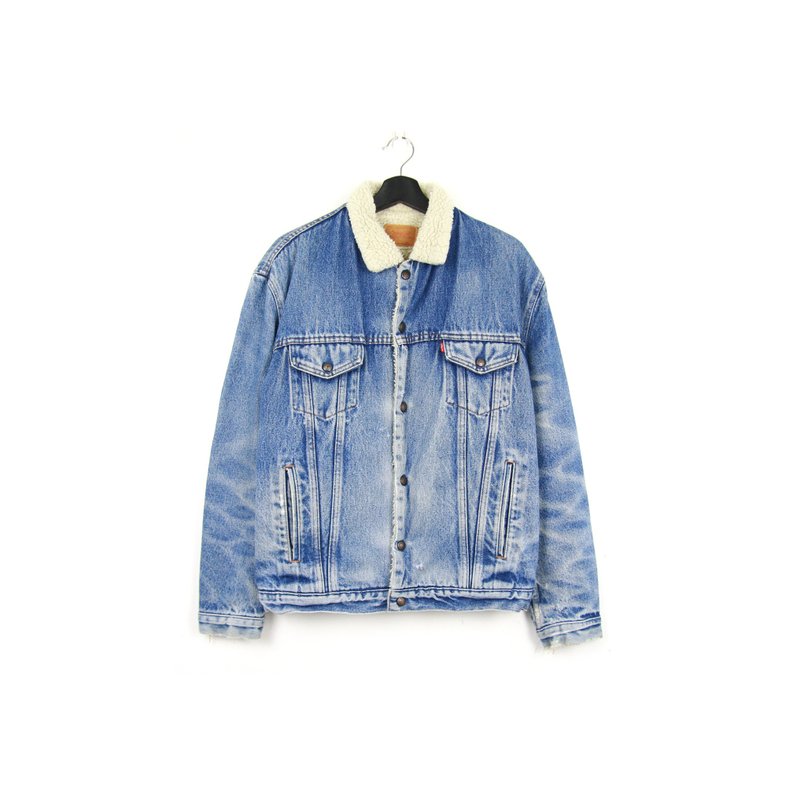Back to Green:: Levis 高磅羔羊反领牛仔外套 //vintage - 男装外套 - 棉．麻 