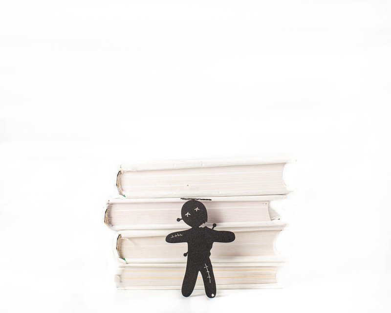 Metal bookmark Voodoo Doll // Free shipping worldwide // - 书签 - 其他金属 黑色