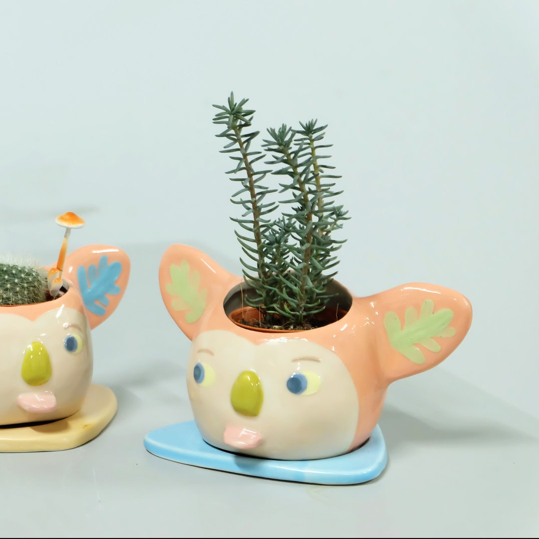 tree pot little girl - 植栽/盆栽 - 陶 多色