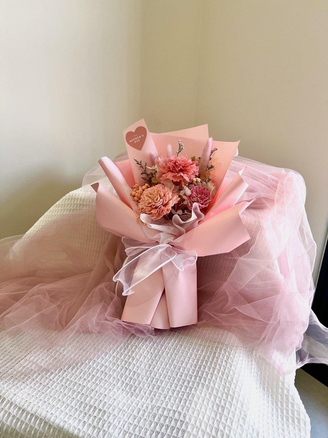 俞造植所 │ 母亲节花束浪漫雾粉永生康乃馨 永生花束 母亲节 - 干燥花/捧花 - 植物．花 多色