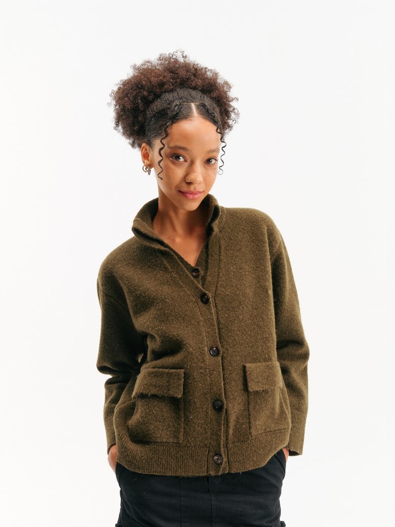 隙柔 / 假两件毛衣开衫 / 羊毛 - 女装针织衫/毛衣 - 其他材质 多色