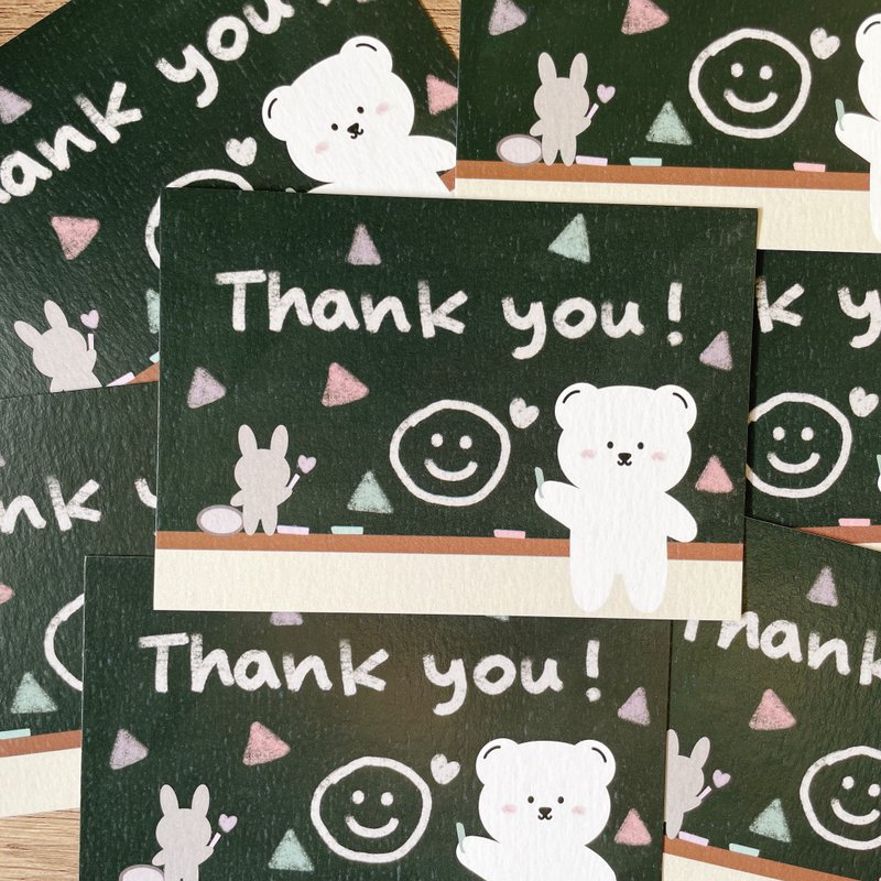 #30 _smallthings插画明信片(Thank you) - 卡片/明信片 - 纸 绿色