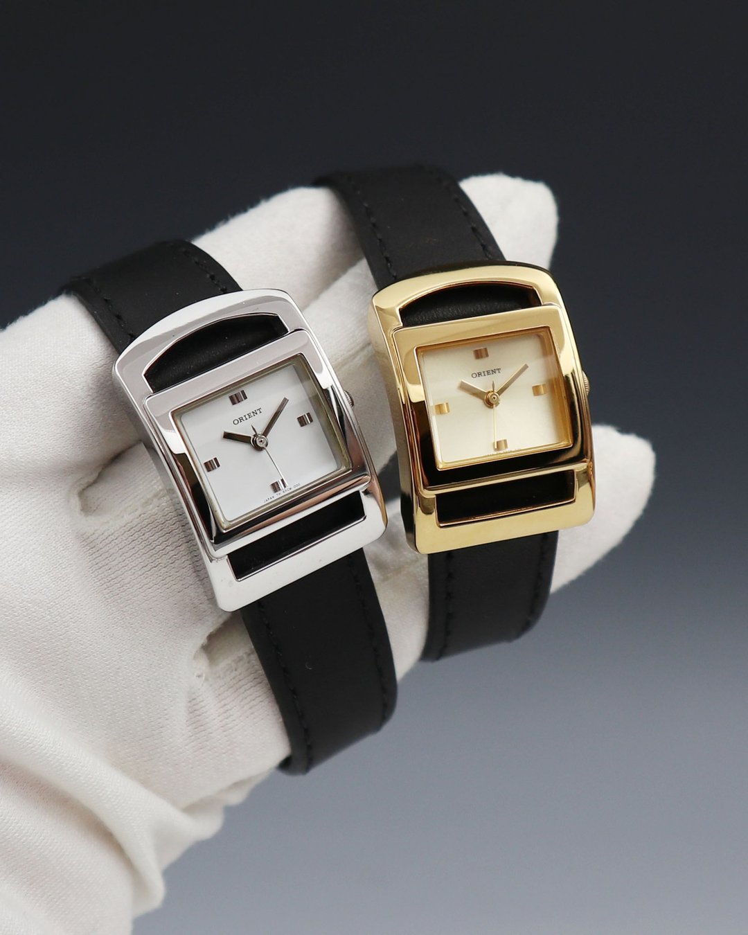 1990s Orient 特殊弧面石英表 古董表 未使用库存新品 - 女表 - 其他金属 