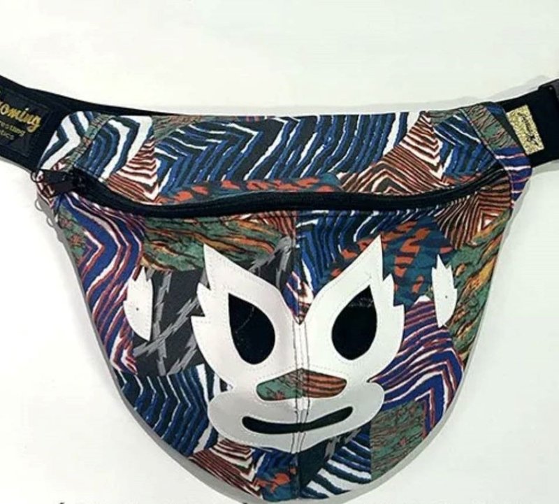 格斗面具风格后背包 - 侧背包/斜挎包 - 聚酯纤维 