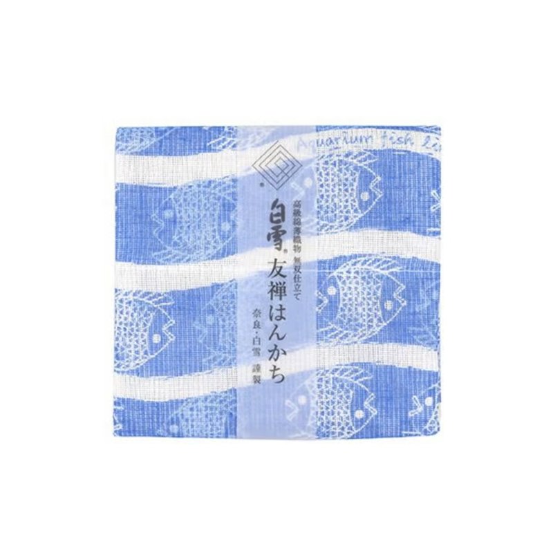 京友禅染手帕 / 水族鱼 - 手帕/方巾 - 棉．麻 