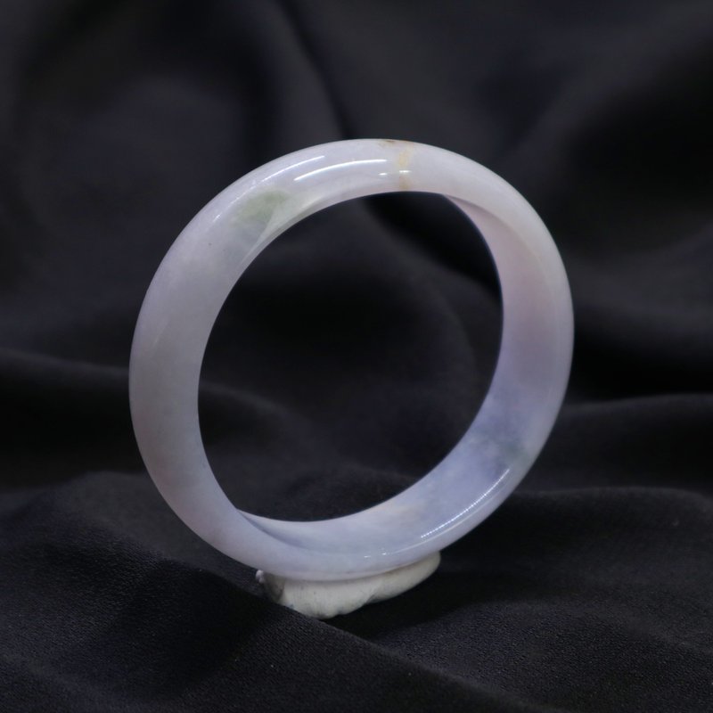 【55围】天然缅甸A货冰种紫罗兰飘花翡翠 x 福禄寿喜 l 贵妃镯 - 手链/手环 - 玉石 