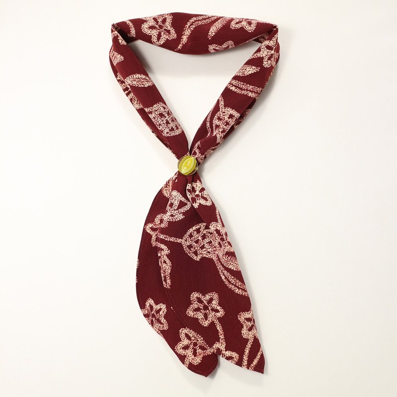 JOJA 日本老布制 领巾 / 发带 - 丝巾 - 聚酯纤维 红色