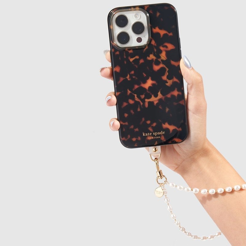 【kate spade】手机挂链 海洋珍珠 - 手机配件 - 其他金属 白色